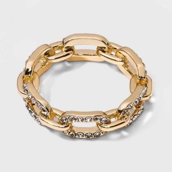 Sugarfix by BaubleBar Pave Chain Ring - Picture 1 of 4